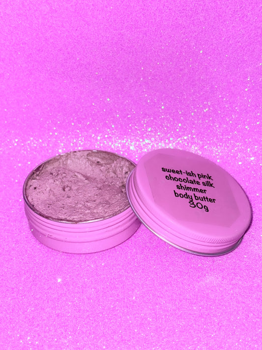 Chocolate Silk Shimmer Body Butter – Spiked Dessert Collection (30g)