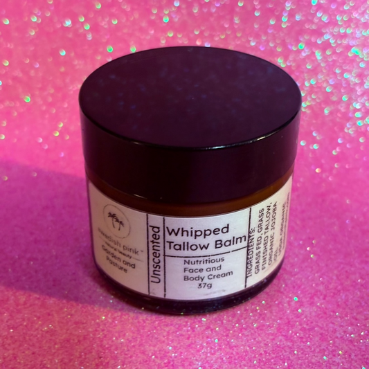 Whipped Tallow Balm (37g) with grass-fed tallow + organic jojoba. Vitamin-rich natural moisturizer for dry, sensitive, aging, or irritated skin.